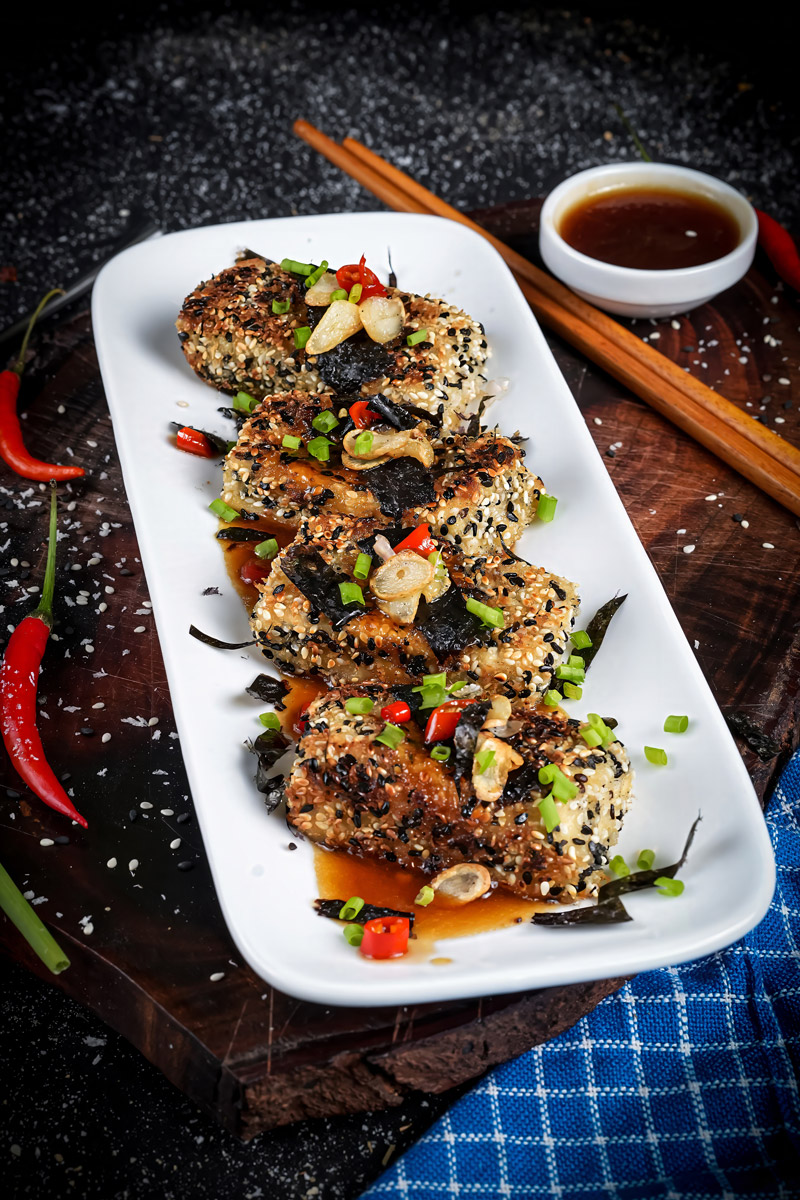 Sesame Crusted Tofu with Dipping Sauce