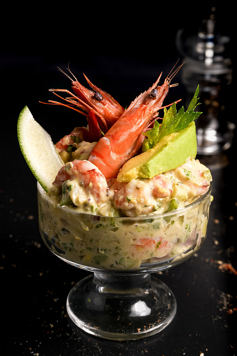 Shrimp Avocado Salad in Glass