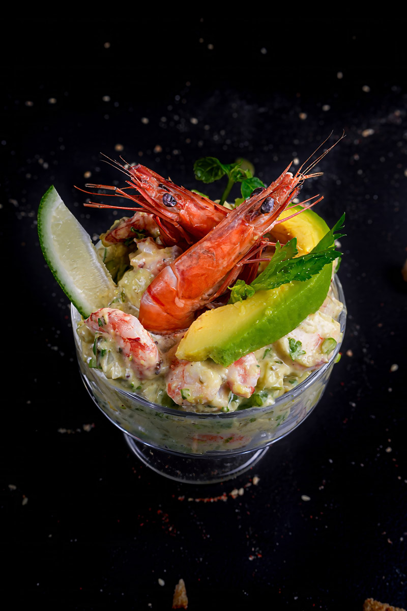 Shrimp Avocado Salad Closeup