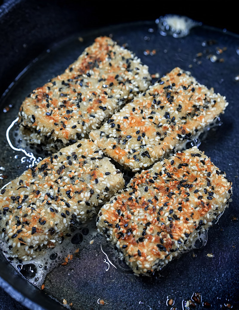 Frying Sesame Tofu, Crispy Tofu