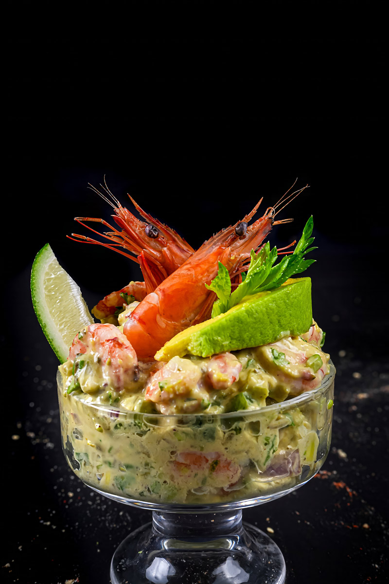 Elegant Shrimp Avocado Salad Presentation