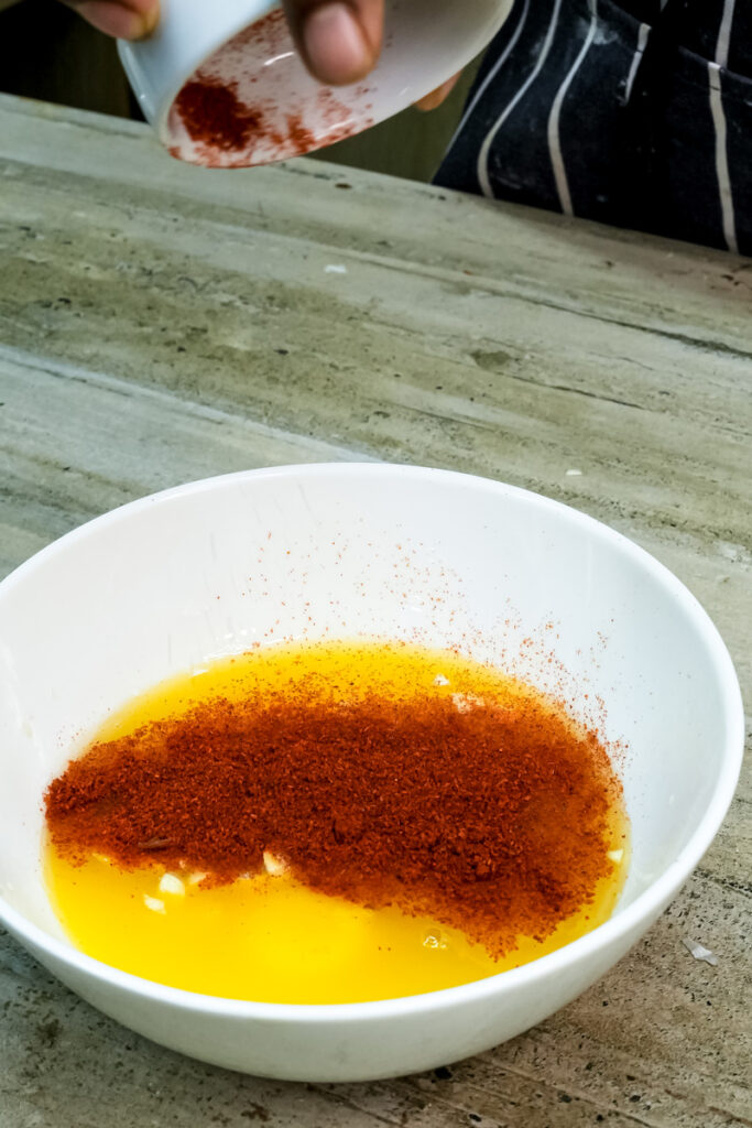 Adding paprika to egg wash for Korean bun glaze