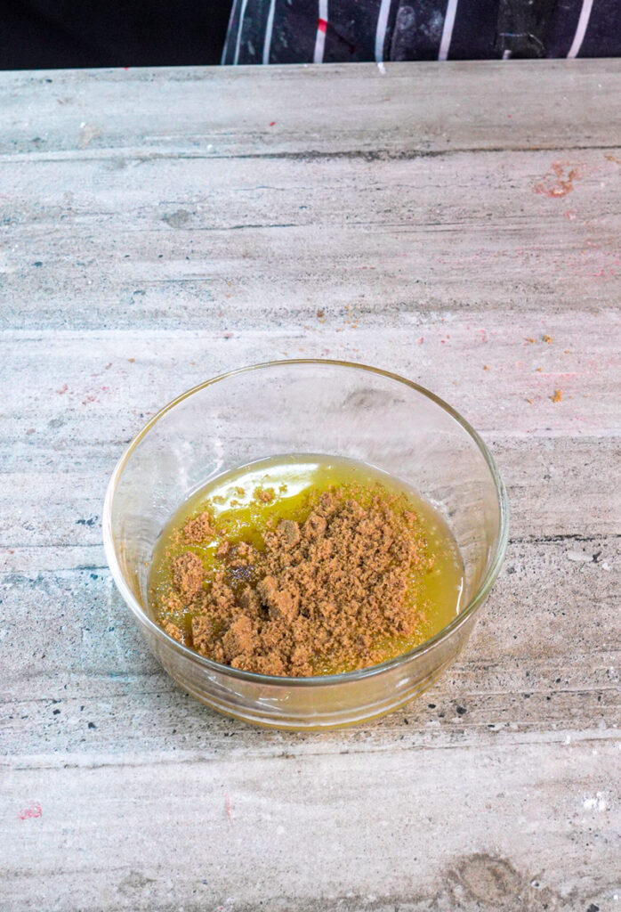 Cinnamon and brown sugar mixture for cinnamon roll pancake swirl