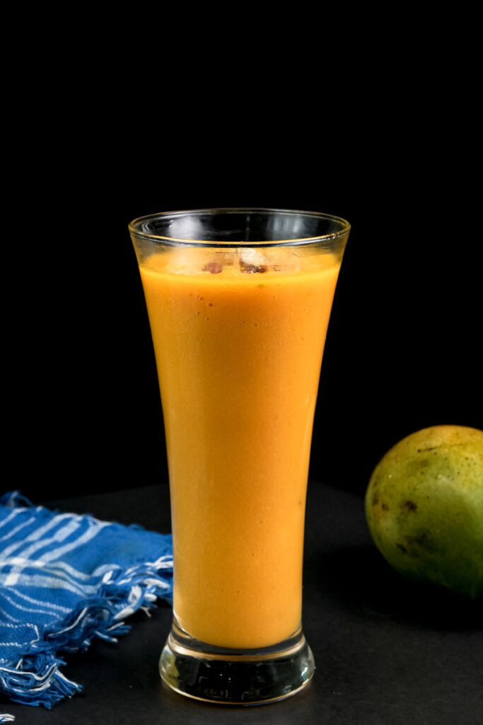 Classic mango milkshake in tall glass recipe result