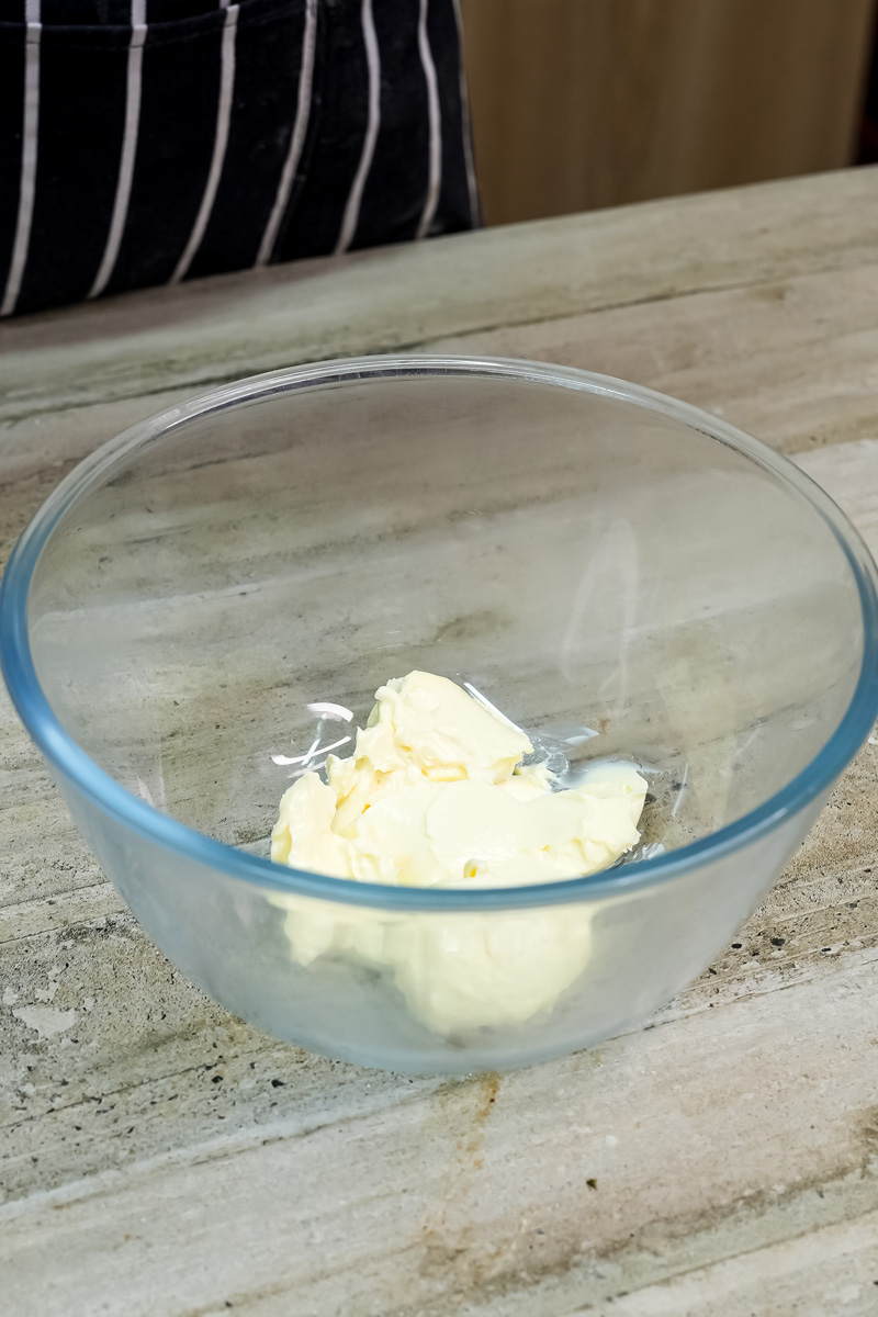 Cream cheese and butter for citrus cake frosting
