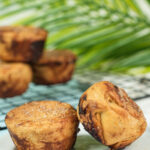 Homemade kouign amann served on white plate