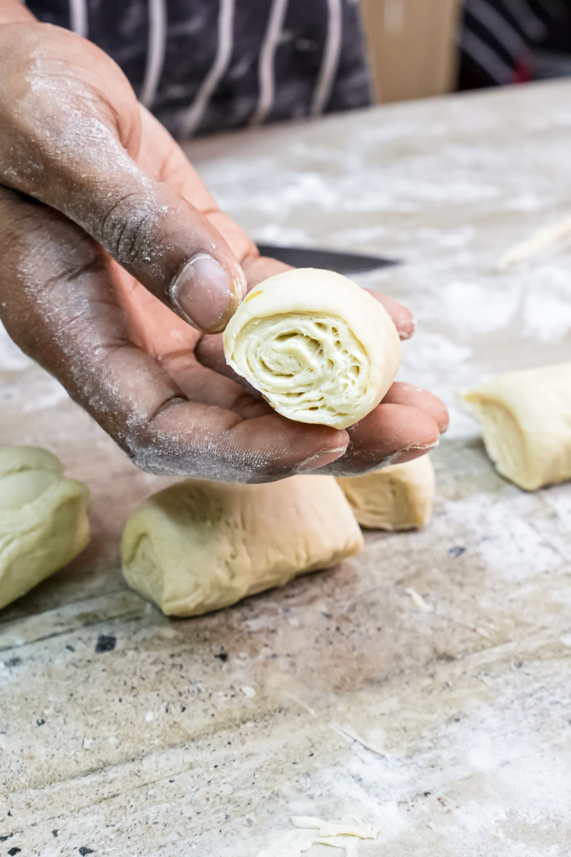 Kouign amann dough piece