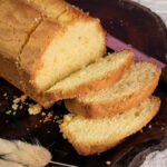 Sliced Madeira cake showing light yellow crumb texture