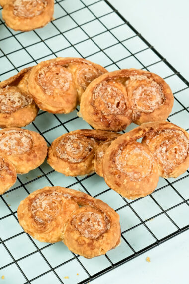 Perfectly baked palmiers with caramelized sugar coating