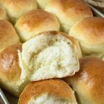 Close-up of soft bun interior texture