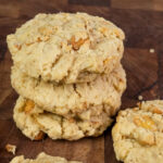 Final ranger cookies with visible oats and coconut ready to serve