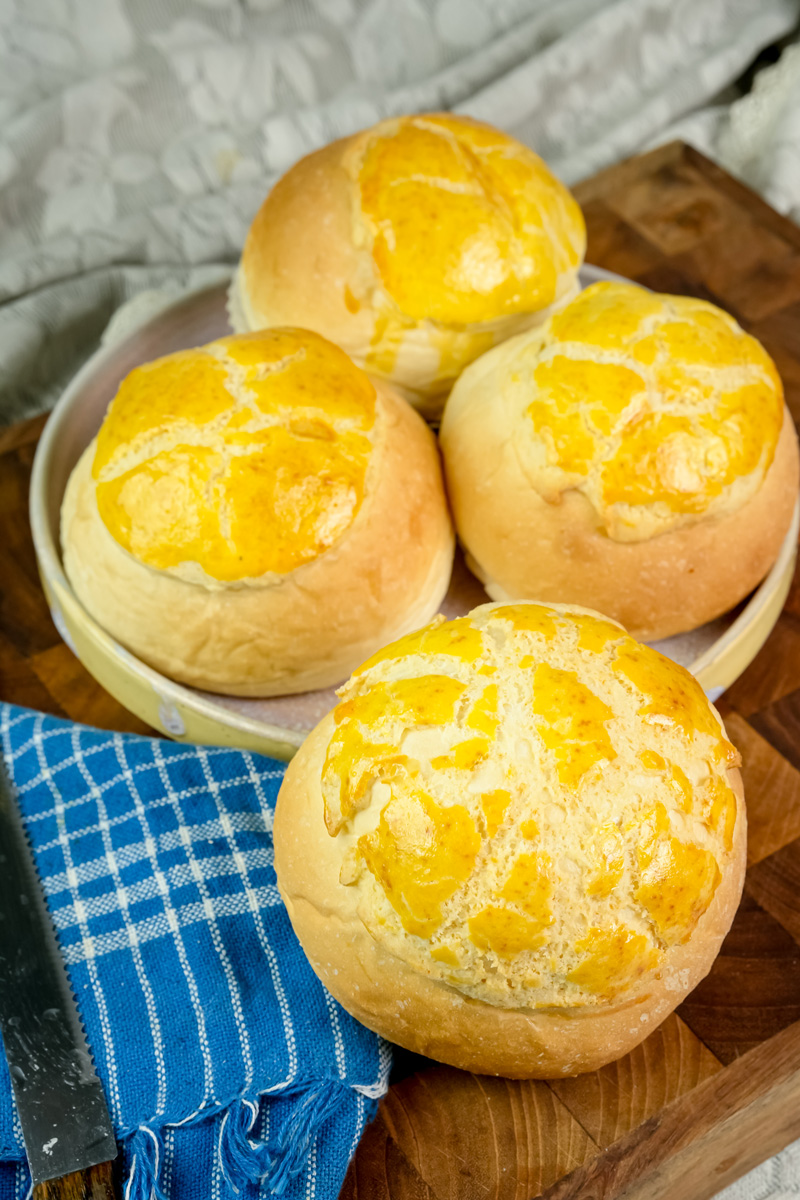 Hong Kong style pineapple buns with crispy cookie topping