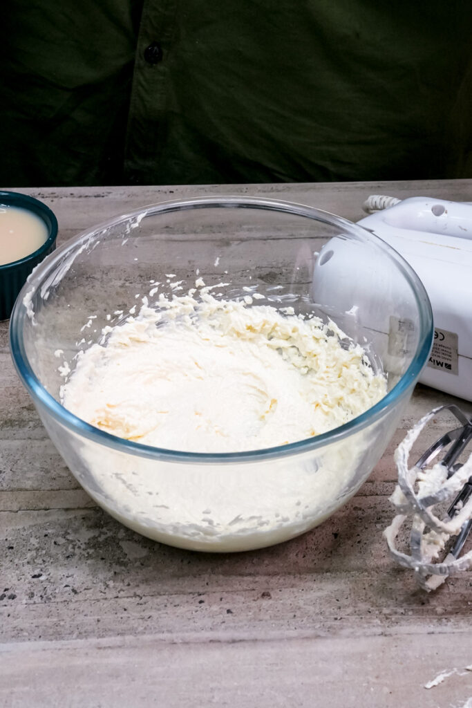 Smooth milk cookie dough after mixing