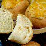 Traditional pineapple buns with characteristic golden crust