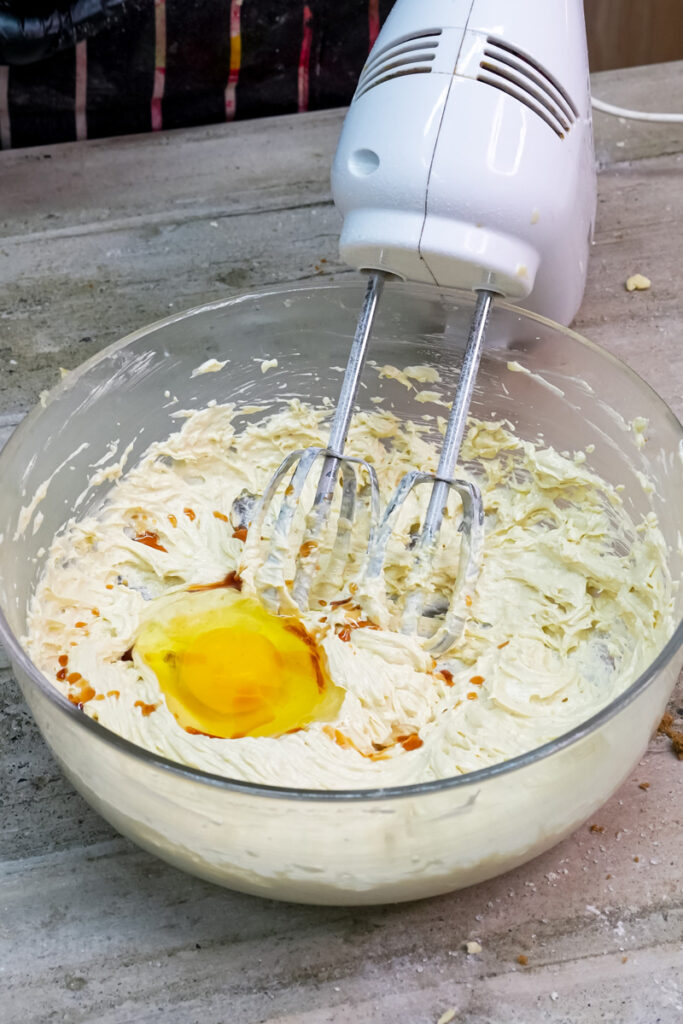 Vanilla extract and a second egg added to the cookie dough mixture
