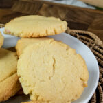 Close-up of soft milk cookies showing texture