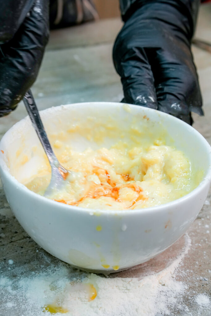 Mixing vanilla or caramel into the banana mug cake batter
