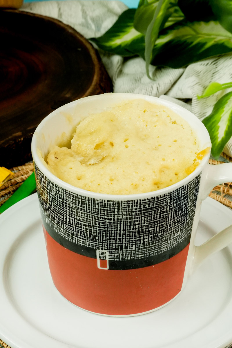 Moist and easy microwave vanilla mug cake